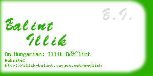 balint illik business card